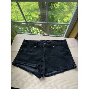 Dots vintage Womens Black Denim Y2K Shorts Size 9 Stretch Mini Grunge Micro Edgy